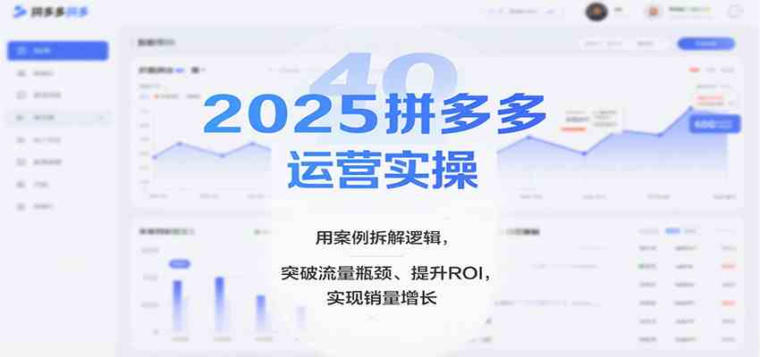 2025拼多多运营实操，用案例拆解逻辑，突破流量瓶颈、提升ROI，实现销量增长（更新）-青心网创站