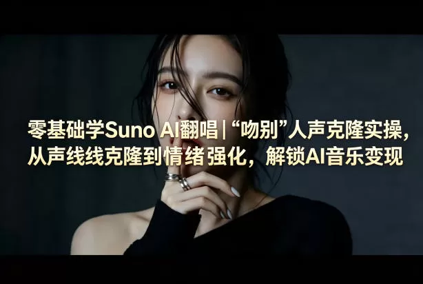 零基础学Suno AI翻唱｜《吻别》人声克隆实操，从声线克隆到情绪强化，解锁AI音乐变现|青心网创站