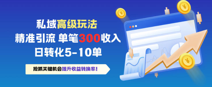 私域高级玩法，精准引流，单笔3张收益，日转化5-10单-青心网创站