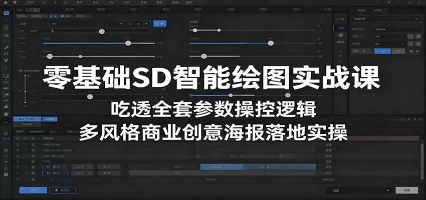 零基础SD智能绘图实战课：吃透全套参数操控逻辑，多风格商业创意海报落地实操|青心网创站