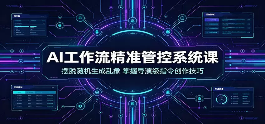 AI工作流精准管控系统课：摆脱随机生成乱象，掌握导演级指令创作技巧|青心网创站
