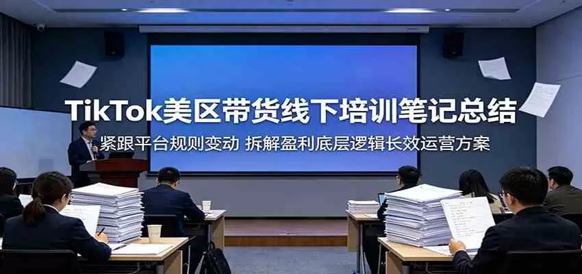 TikTok美区带货线下培训笔记总结：紧跟平台规则变动，拆解盈利底层逻辑长效运营方案|青心网创站
