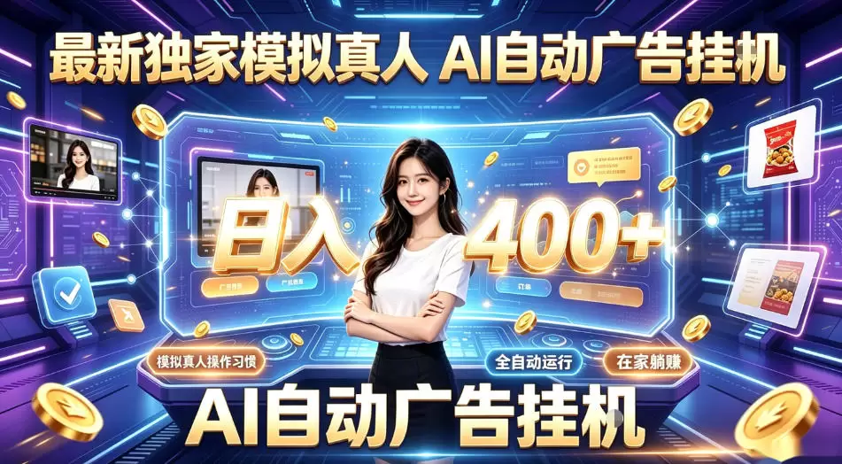 最新独家模拟真人，AI自动挂号挂G，日入400+，全程全自动运行，无需人工【揭秘】|青心网创站
