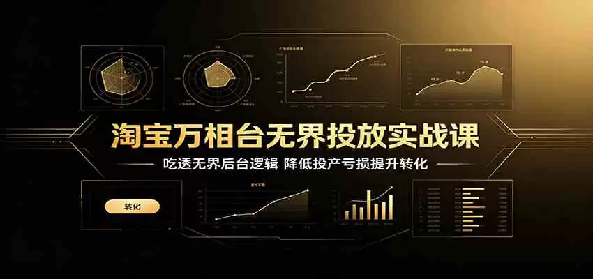 淘宝万相台无界投放实战课：吃透无界后台逻辑，降低投产亏损提升转化|青心网创站