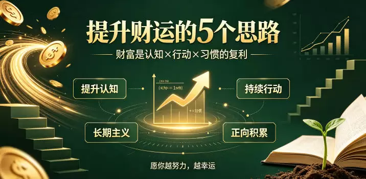 付费文章：提升财运的5个思路——财富是认知x行动x习惯的复利，愿你越努力，越幸运|青心网创站