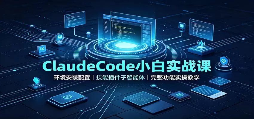 ClaudeCode小白实战课：环境安装配置，技能插件子智能体，完整功能实操教学|青心网创站