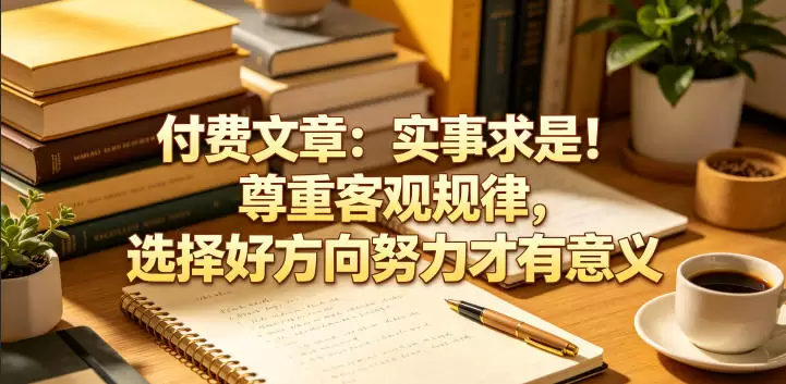 付费文章：实事求是！尊重客观规律，选择好方向努力才有意义|青心网创站