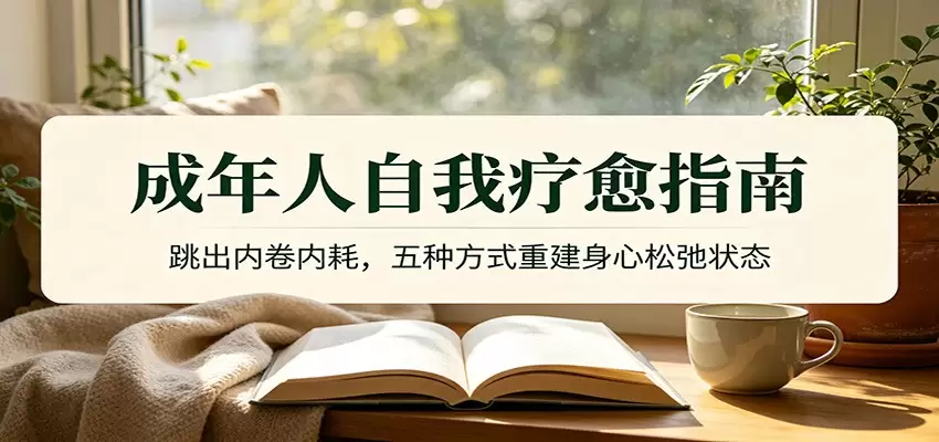 成年人自我疗愈指南：跳出内卷内耗，五种方式重建身心松弛状态|青心网创站