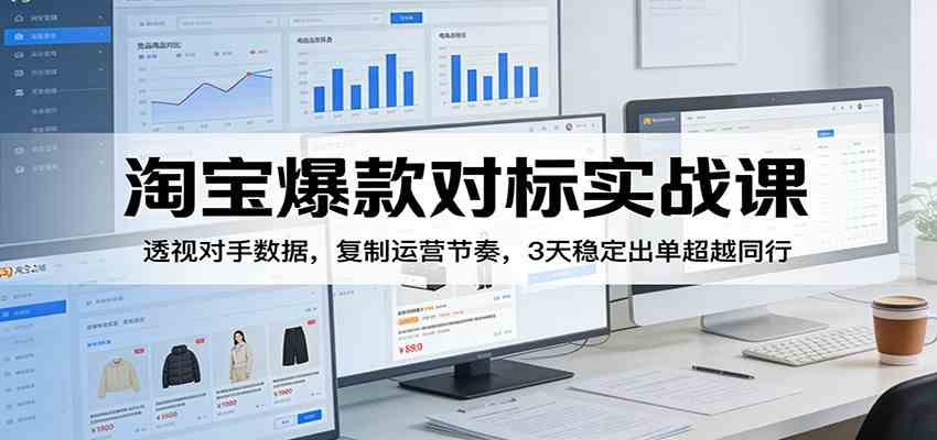 淘宝爆款对标实战课:透视对手数据,复制运营节奏,3天稳定出单超越同行青心网创青心网创站