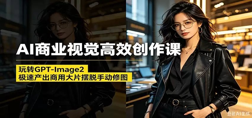 AI商业视觉高效创作课：玩转GPT-Image2，极速产出商用大片摆脱手动修图|青心网创站
