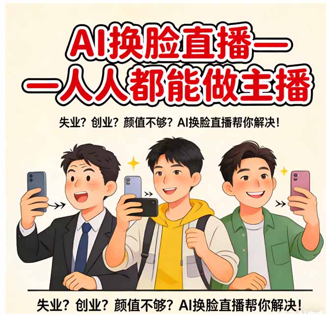 AI换脸直播，人人都能做主播|青心网创站