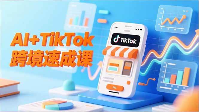 (16745期)AI+TikTok跨境速成课,智能翻译、店铺定位、流程拆解,7天高效上线运营-青心网创站