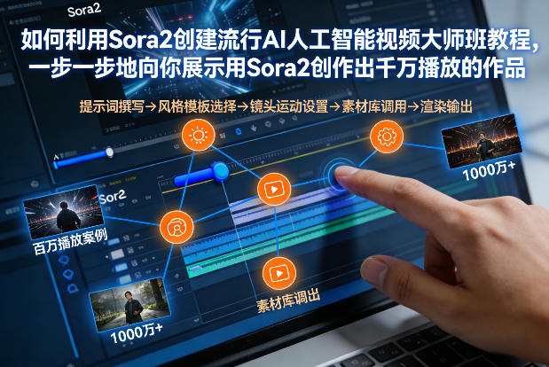 如何利用Sora2创建流行AI人工智能视频大师班,一步一步地向你展示用Sora2创作出千万播放的作品青心网创青心网创站