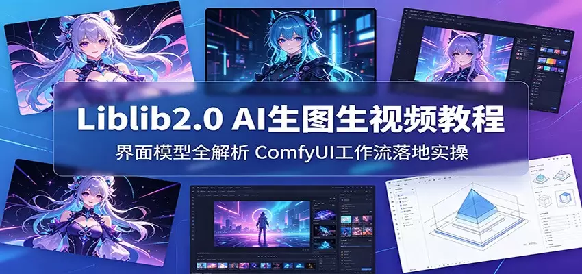 Liblib2.0 AI生图生视频教程：界面模型全解析，ComfyUI工作流落地实操|青心网创站