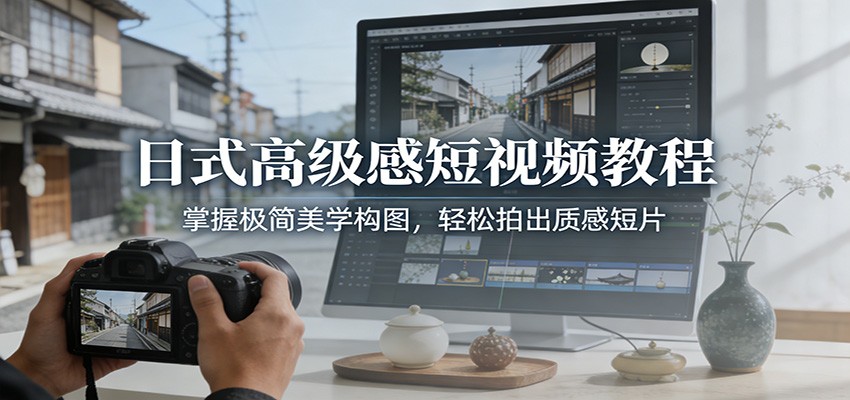 日式高级感短视频教程:掌握极简美学构图,轻松拍出质感短片青心网创青心网创站