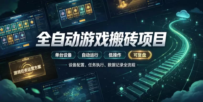 实现全自动游戏搬砖躺賺,每日稳定收益千元,近几年最稳,一台设备就能做!【揭秘】 实现全自动游戏搬砖躺賺,每日稳定收益千元,近几年最稳,一台设备就能做!【揭秘】