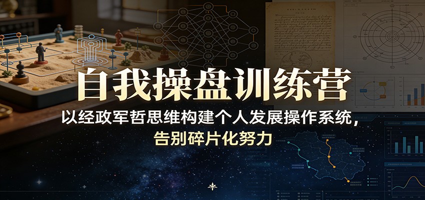 自我操盘训练营:以经政军哲思维构建个人发展操作系统,告别碎片化努力青心网创青心网创站