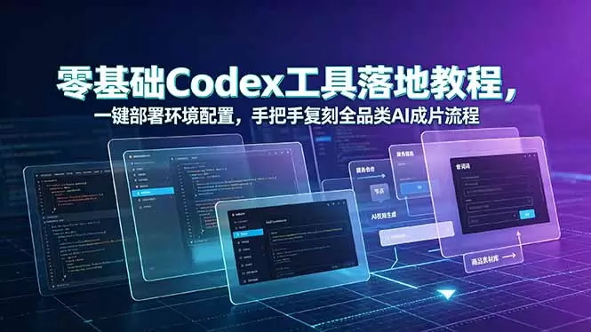 零基础Codex工具落地教程，一键部署环境配置，手把手复刻全品类AI成片流程|青心网创站