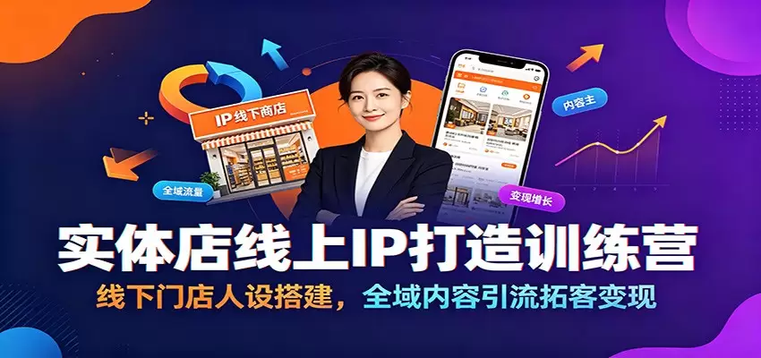 实体店线上IP打造训练营：线下门店人设搭建，全域内容引流拓客变现|青心网创站