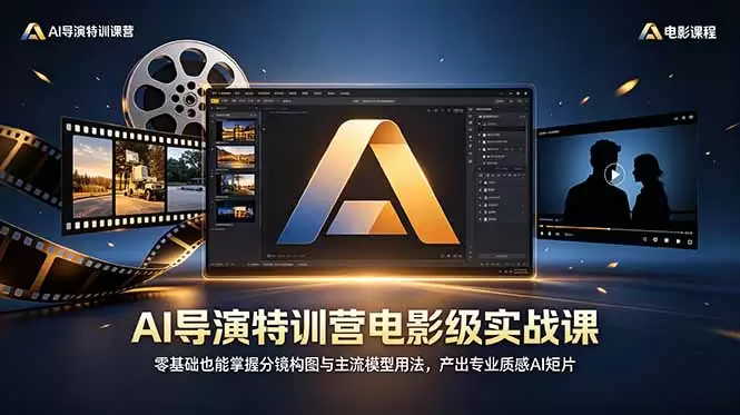 AI导演特训营电影级实战课，零基础也能掌握分镜构图与主流模型用法，产出专业质感AI短片|青心网创站