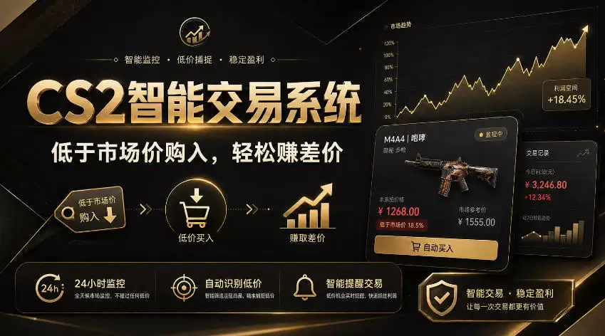 CS2智能交易系统，轻松賺差价|自动运行，无需自己挂G|数据支持任何形式验证【揭秘】|青心网创站