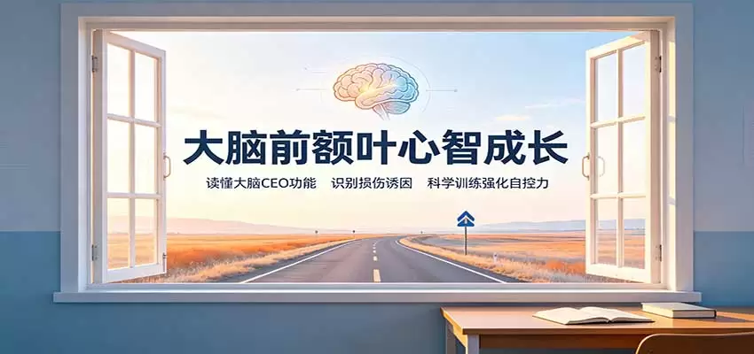 大脑前额叶心智成长：读懂大脑CEO功能，识别损伤诱因，科学训练强化自控力 - 青心资源站