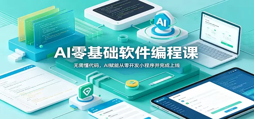 AI零基础软件编程课：无需懂代码，AI赋能从零开发小程序并完成上线|青心网创站