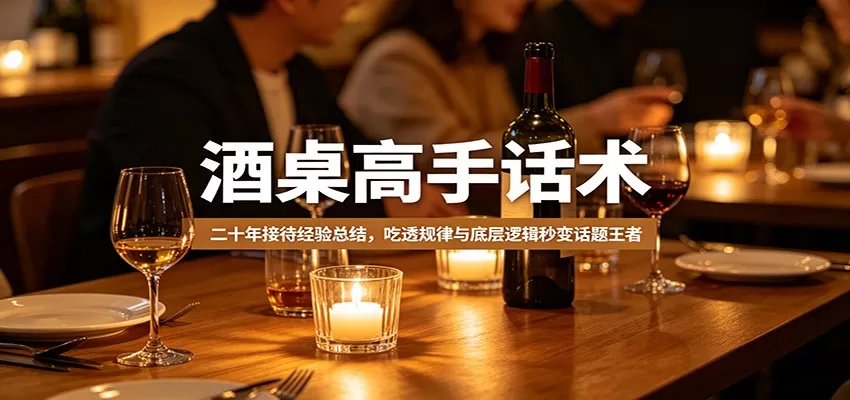酒桌高手话术：二十年接待经验总结，吃透规律与底层逻辑秒变话题王者|青心网创站