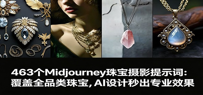 图片[1]青心网创463个Midjourney珠宝摄影提示词：覆盖全品类珠宝，AI设计秒出专业效果青心网创青心网创站