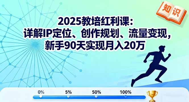 （16178期）2025教培红利课：详解IP定位、创作规划、流量变现，新手90天实现月入20万-青心网创站