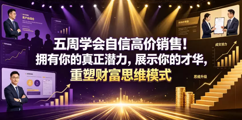 五周学会自信高价销售！拥有你的真正潜力，展示你的才华，重塑财富思维模式【原创双语字幕】|青心网创站