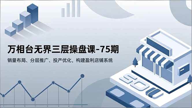 （16769期）万相台无界三层操盘课-75期，销量布局、分层推广、投产优化，构建盈利店铺系统-青心网创站
