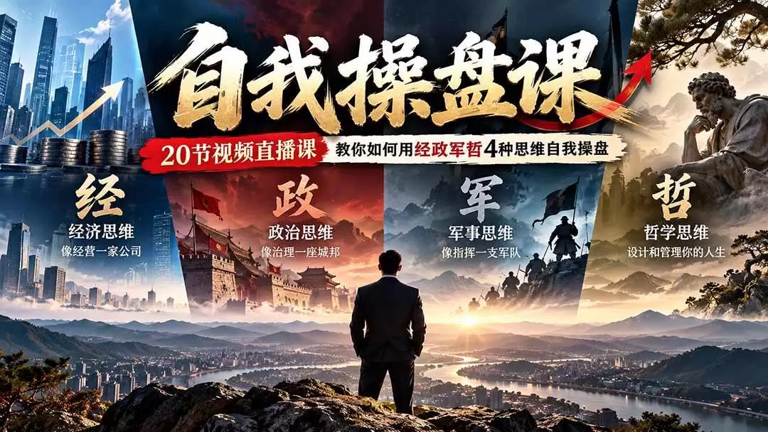 （20626期）【无水印】自我操盘课，20节视频直播课教你如何用经政军哲4种思维自我操盘（更新0924） - 青心资源站