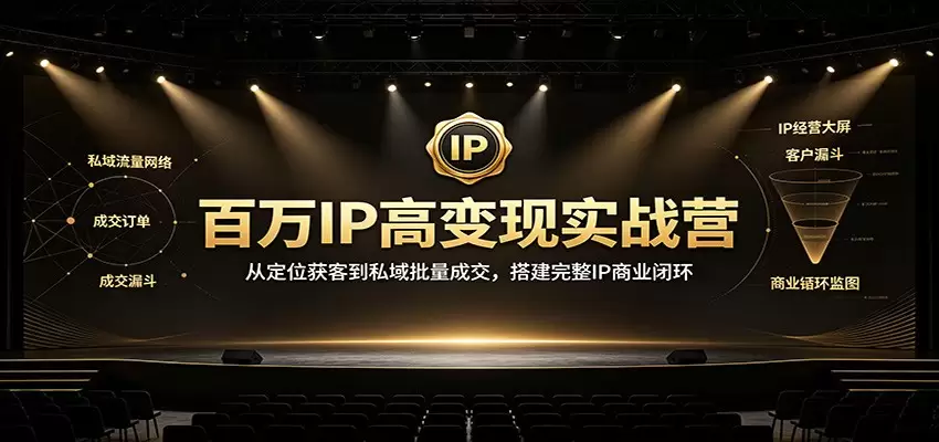 百万IP高变现实战营：从定位获客到私域批量成交，搭建完整IP商业闭环|青心网创站
