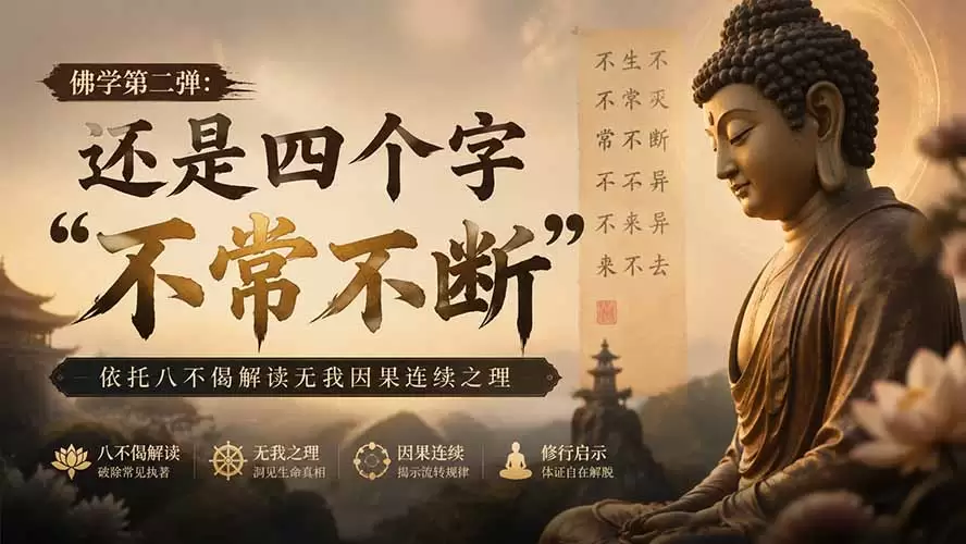 付费文章：佛学第二弹：还是四个字“不常不断”依托八不偈解读无我因果连续之理|青心网创站