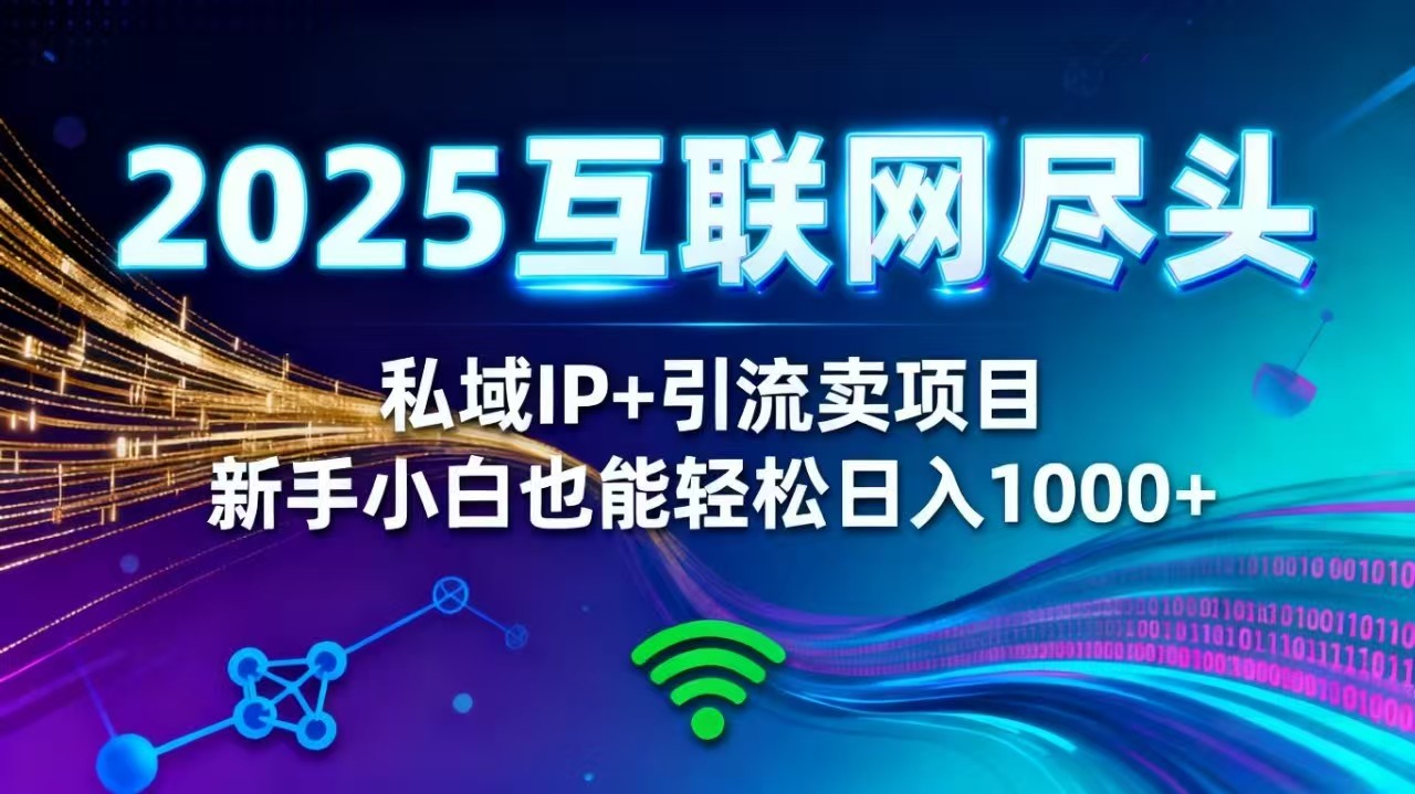 2025网创尽头王炸项目！私域 IP + 精准引流，新手小白在家躺赚日入 1000+-青心网创站