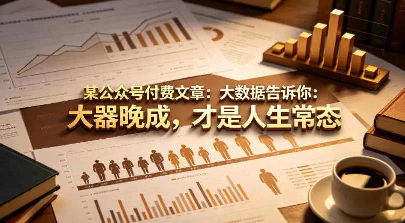 某公众号付费文章：大数据告诉你：大器晚成，才是人生常态|青心网创站