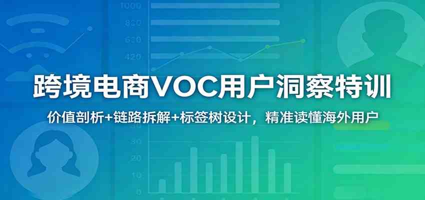 跨境电商VOC用户洞察特训:价值剖析+链路拆解+标签树设计,精准读懂海外用户|青心网创站