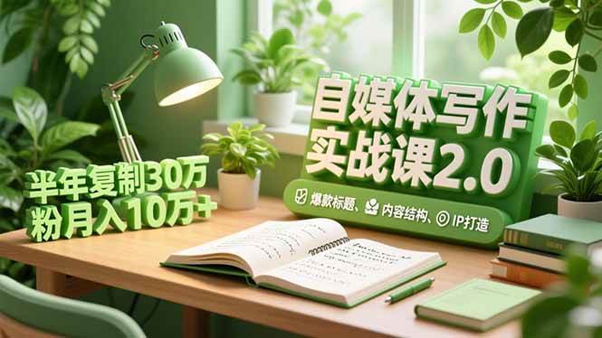 (16734期)自媒体写作实战课2.0,爆款标题、内容结构、IP打造,半年复制30万粉月入10万+-青心网创站