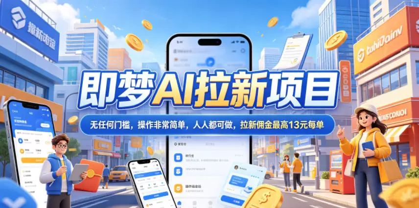 2026年即梦AI拉新项目最新玩法，无任何门槛，操作非常简单，人人都可做，拉新佣金最高13米每单（更新08月07日）|青心网创站