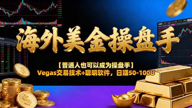 （17658期）海外美金操盘手技术【普通人操盘手手册】Vegas交易技术+聪明软件，日赚50-100U|青心网创站
