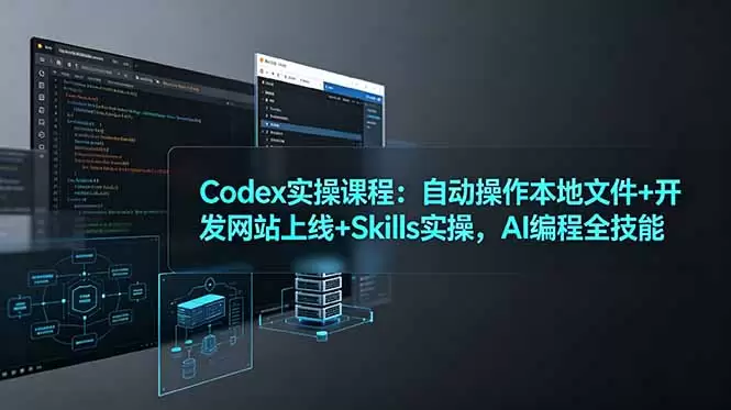 Codex实操课程：自动操作本地文件+开发网站上线+Skills实操，AI编程全技能|青心网创站