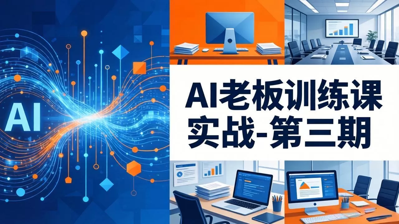 AI老板训练课实战-第三期:AI+内容应用落地教学,从0到1打通AI变现完整路径|青心网创站