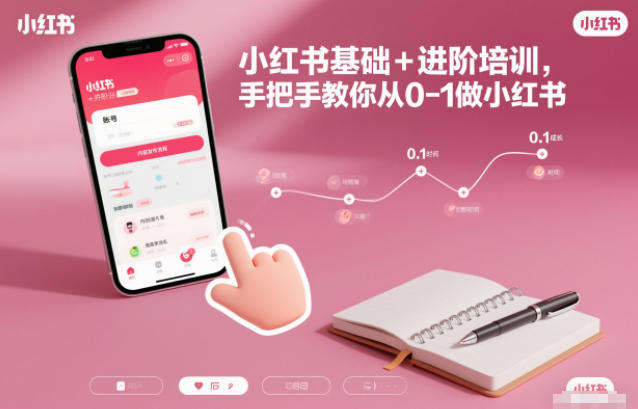 小红书基础+进阶培训,手把手教你从0-1做小红书-青心网创站