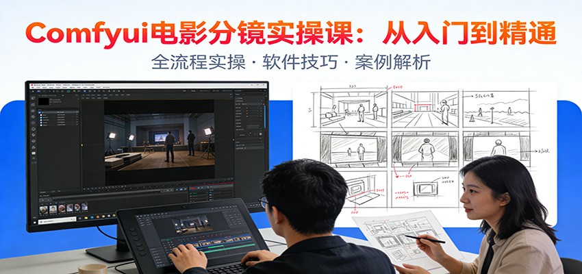 图片[1]青心网创ComfyUI电影分镜实操课：分镜一致性，全流程AI视频制作，零基础也能做专业分镜青心网创青心网创站