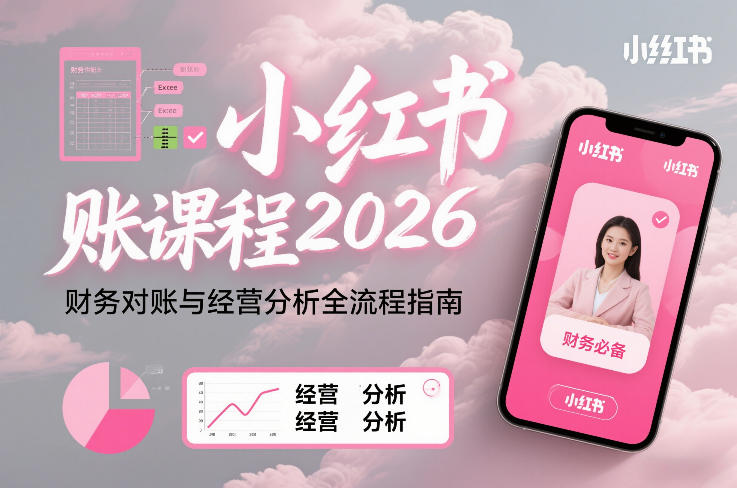 小红书对账课程2026，财务对账与经营分析全流程指南青心网创青心网创站