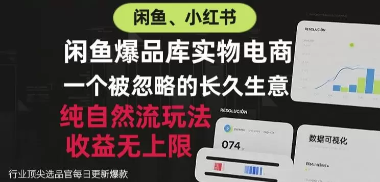 闲鱼小红书实物电商，纯自然流玩法，一个被忽略的长久生意，收益无上限【揭秘】 - 青心资源站