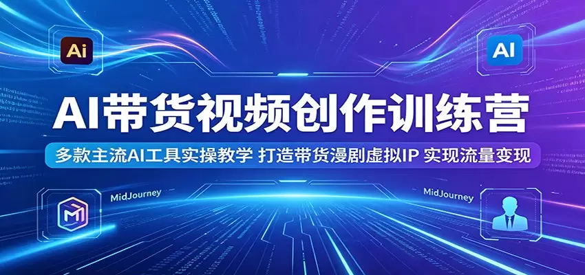 AI带货视频创作训练营：多款主流AI工具实操教学，打造带货漫剧虚拟IP，实现流量变现|青心网创站