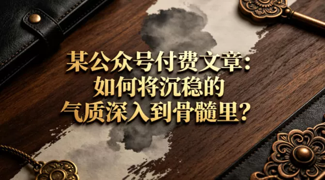 某公众号付费文章：如何将沉稳的气质深入到骨髓里？|青心网创站