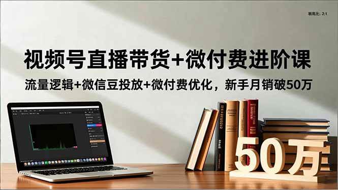 （16684期）视频号直播带货+微付费进阶课：流量逻辑+微信豆投放+微付费优化，新手月销破50万-青心网创站